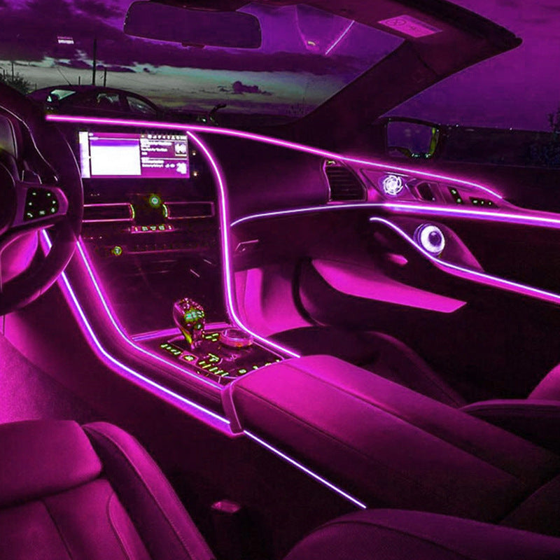 Car Interior LED Ambient Lights — USB Flexible Neon Strip