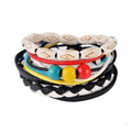 Leather Bracelet Men Multilayer Bead Bracelet Punk Wrap Bracelets for Women Vintage punk Men Jewelry, 5