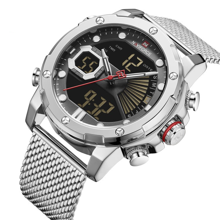 Sports watch men, Silver