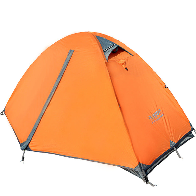 Ultra-Light Double-Layer Rainproof Camping Tent, Orange