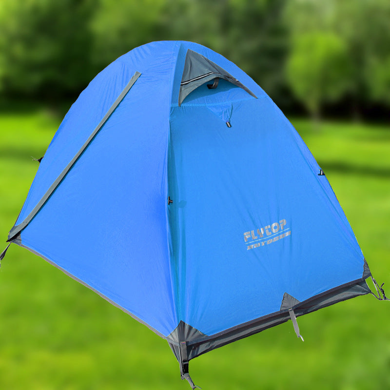 Ultra-Light Double-Layer Rainproof Camping Tent, Blue