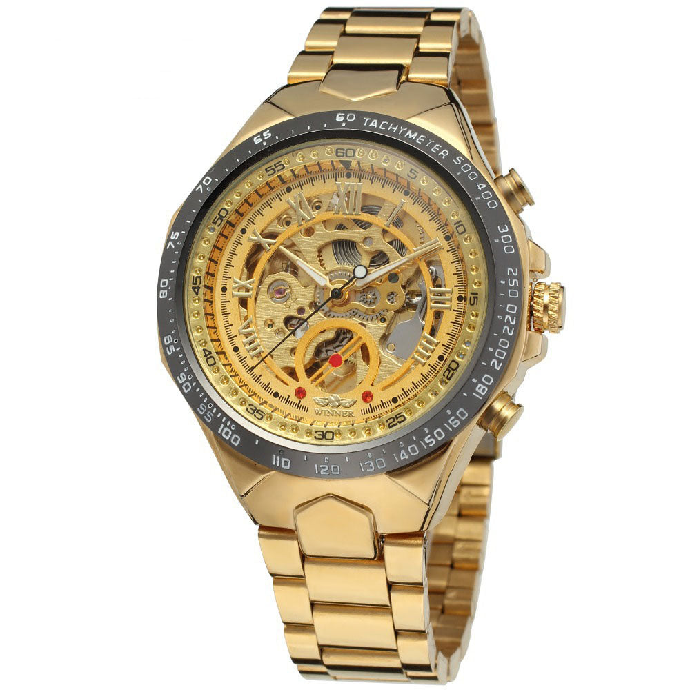 Personalized All-steel Hollow Automatic Mechanical Watch Fashion Watch For Men, 3