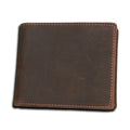 RFID Men's Wallet, Leather Wallet, Crazy Horse Leather Short Casual Wallet, 8007brown