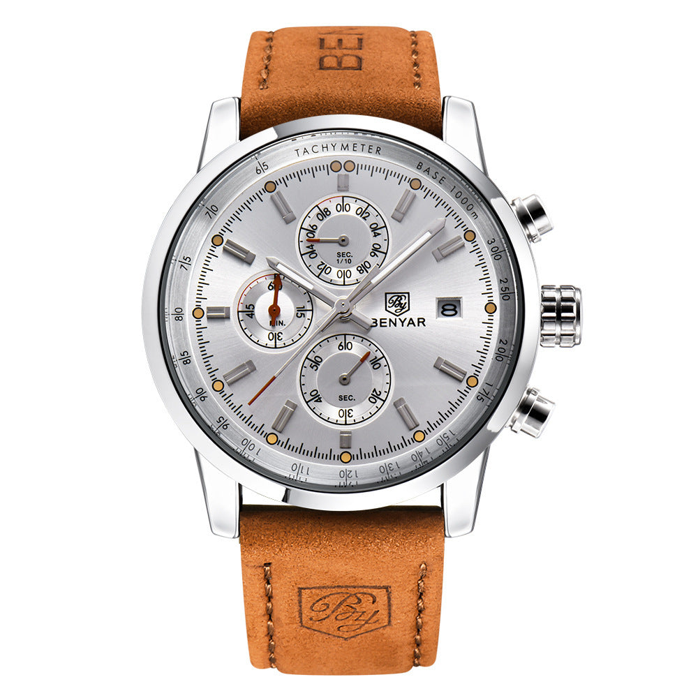 Fashion Casual Watch Mens Watches Men Luxury Brand Quartz Watch Business Leather Men's Watches Clock, 1style