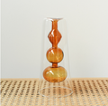 Retro Stained Glass Vase Gourd Hydroponic Flower Plant, L, Yellow