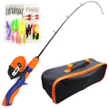 Set Gun Handle Telescopic Lure Rod Fishing Rod Fishing Gear, Orange, Four piece set