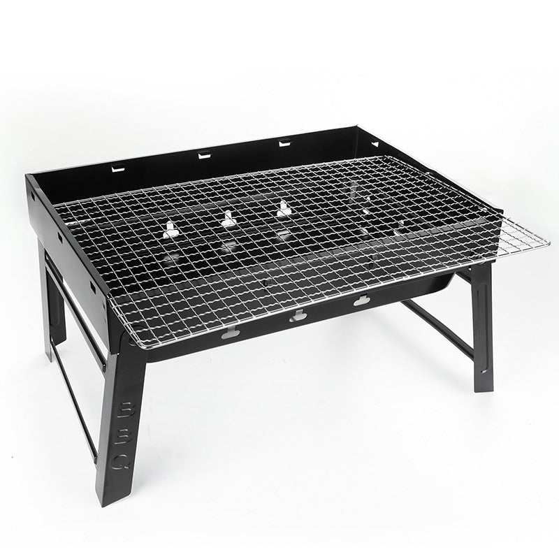 Stainless Steel Folding Barbecue Grill Charcoal Grill Korean Skewers Grill