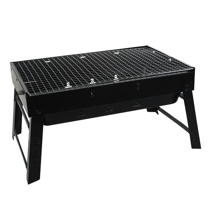 Stainless Steel Folding Barbecue Grill Charcoal Grill Korean Skewers Grill, Small