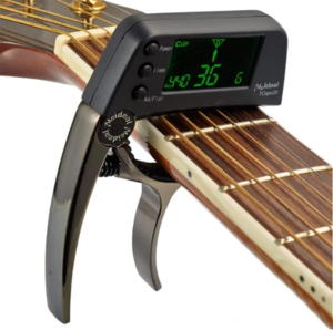 Guitar Capo with Built-in Tuner, Bronze