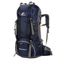 60L Backpack Hiking Backpack Mountaineering Bag, Dark blue