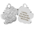 Personalized Engraved Pet ID Tag Collar for Dogs & Cats, Silver