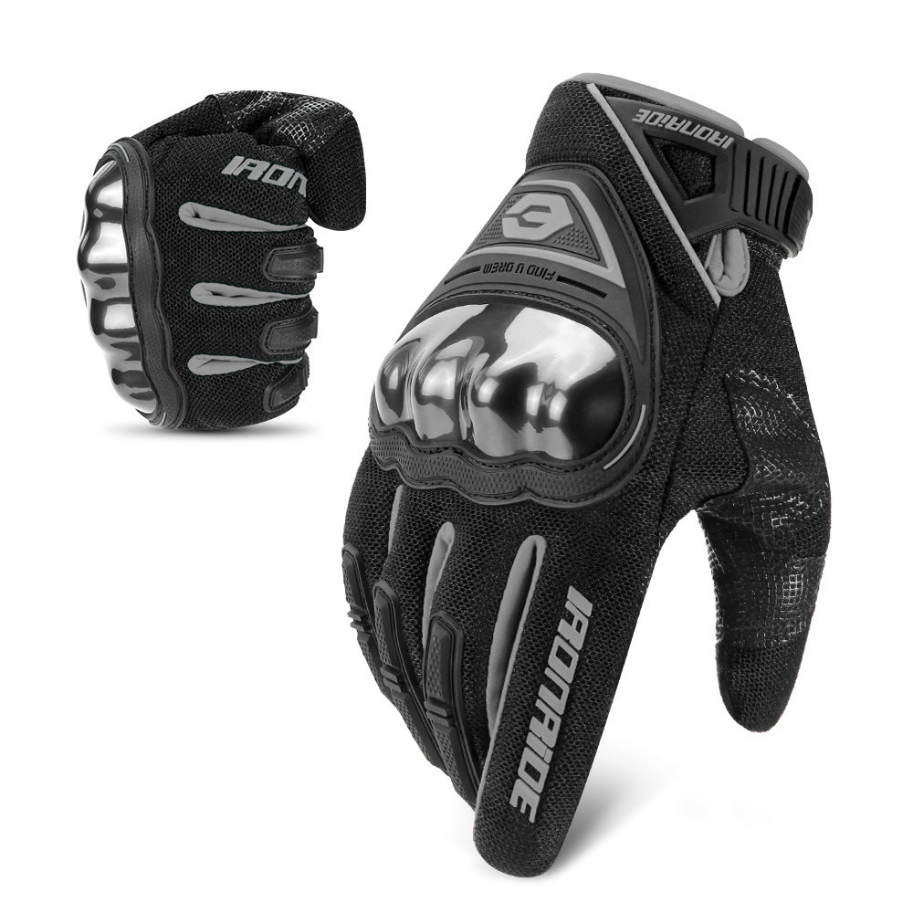 Hard Shell Outdoor Riding Touch Screen Breathable Anti-fall Knight Motorcycle Gloves