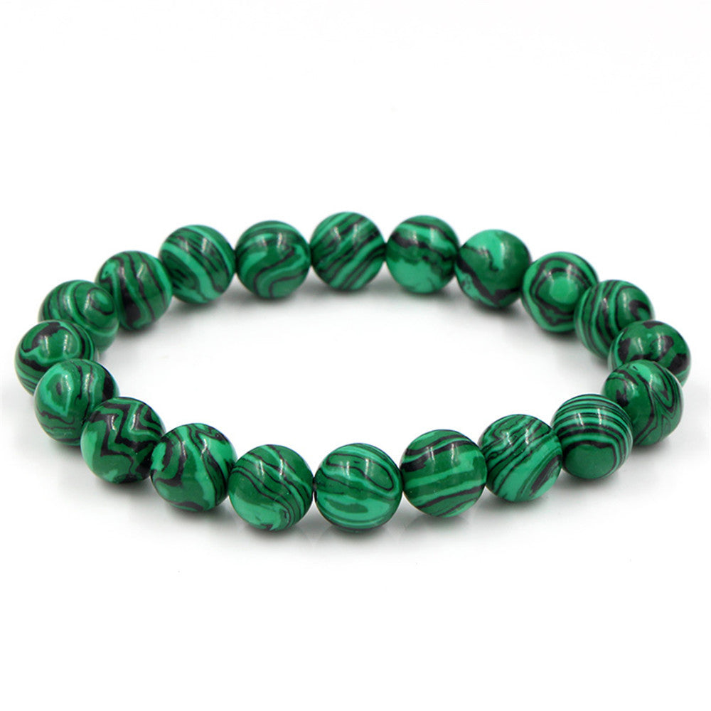 Tiger Eye Stone Bracelet Natural Stone Bracelet, 10mm, Green