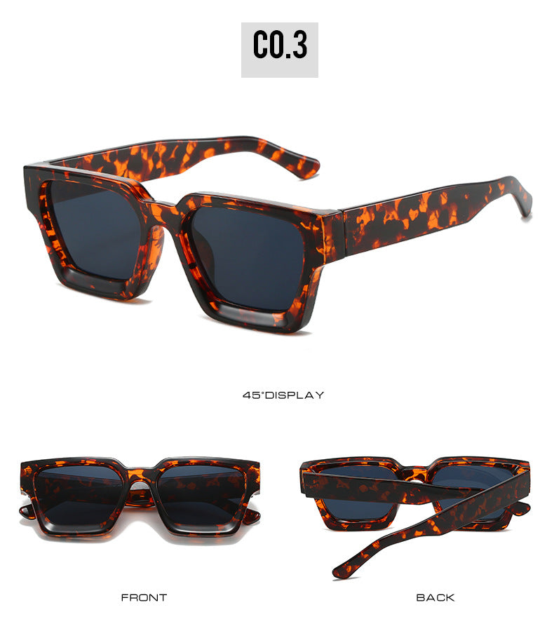 Minimalist And Versatile European And American Thick Frame Sunglasses