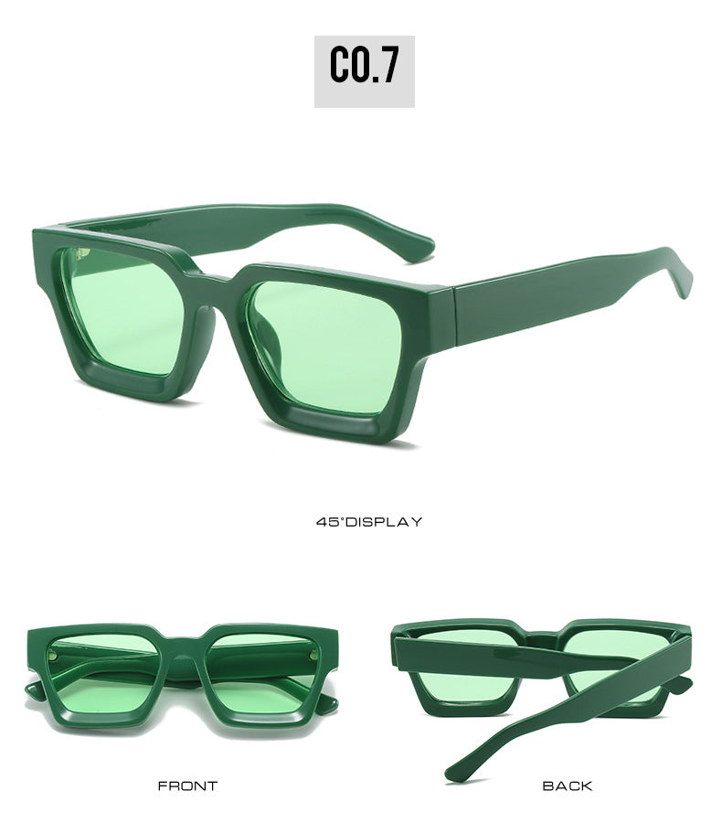 Minimalist And Versatile European And American Thick Frame Sunglasses