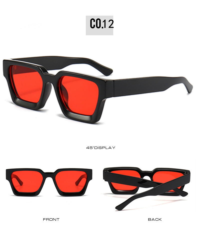 Minimalist And Versatile European And American Thick Frame Sunglasses