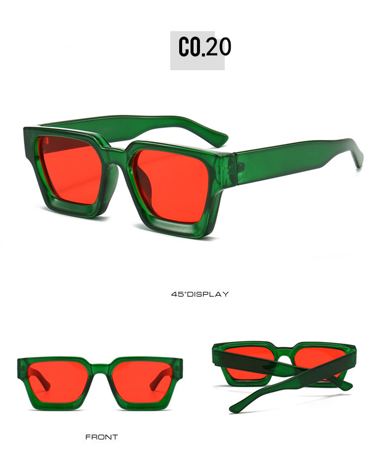 Minimalist And Versatile European And American Thick Frame Sunglasses