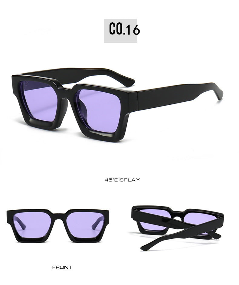 Minimalist And Versatile European And American Thick Frame Sunglasses