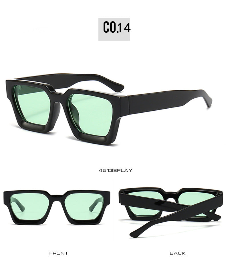 Minimalist And Versatile European And American Thick Frame Sunglasses