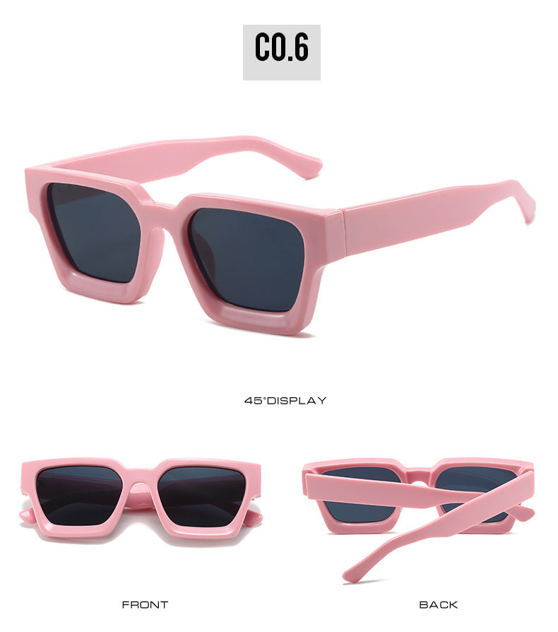 Minimalist And Versatile European And American Thick Frame Sunglasses