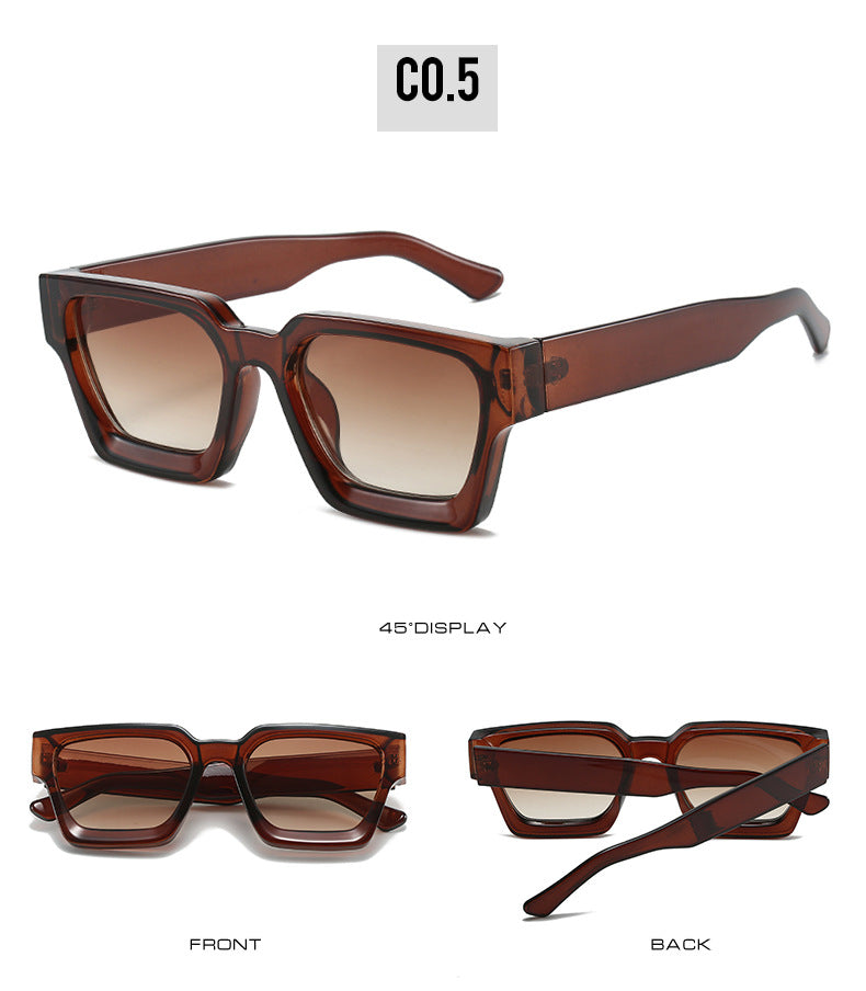 Minimalist And Versatile European And American Thick Frame Sunglasses