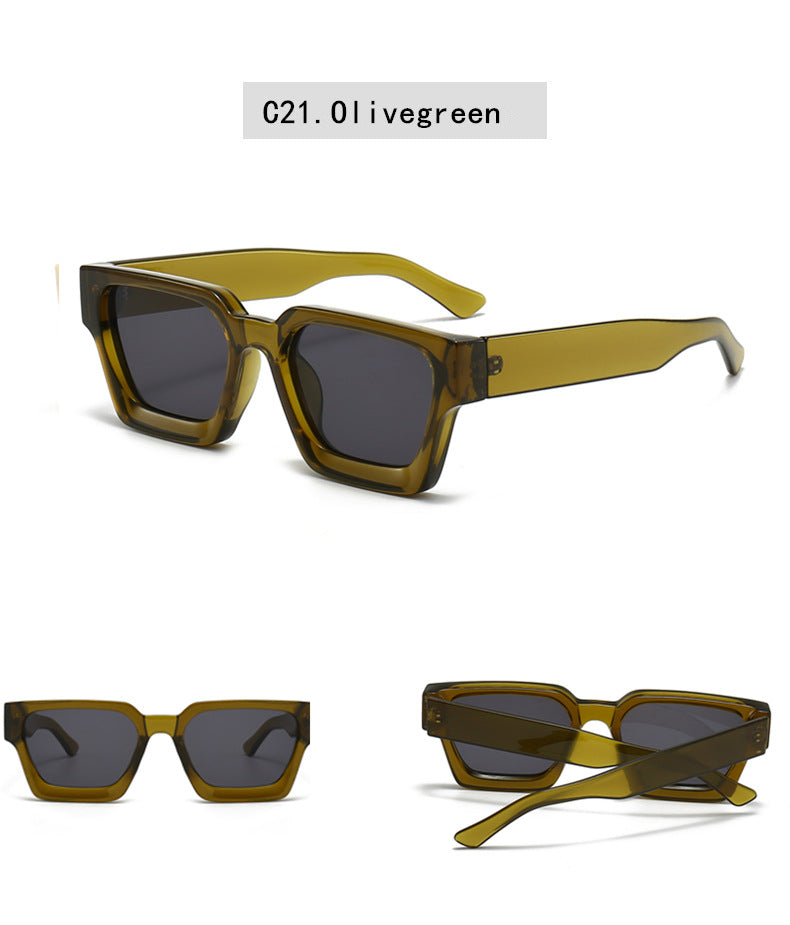 Minimalist And Versatile European And American Thick Frame Sunglasses