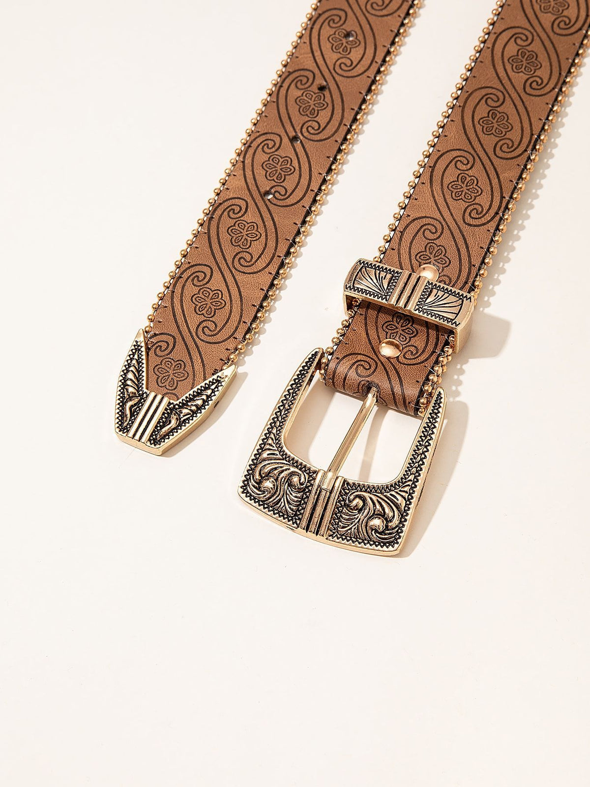 Retro Pattern PU Belt Western Style Women's Belt