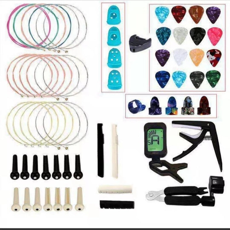 Guitar Accessories Set Capo Tuner Picks Three-in-one String Cutter
