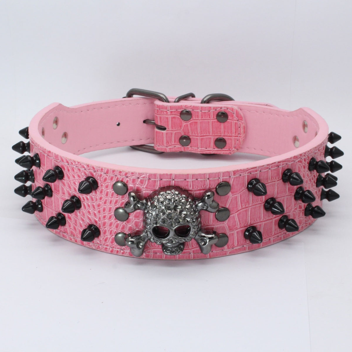 Skull Studded Dog Collar