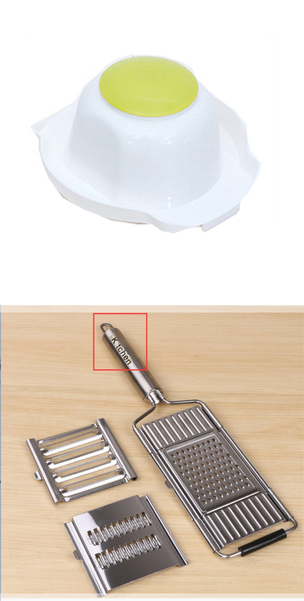 Multifunctional Food Safety Rack Food Slicing Knife Finger Protection Device, MKC Set1