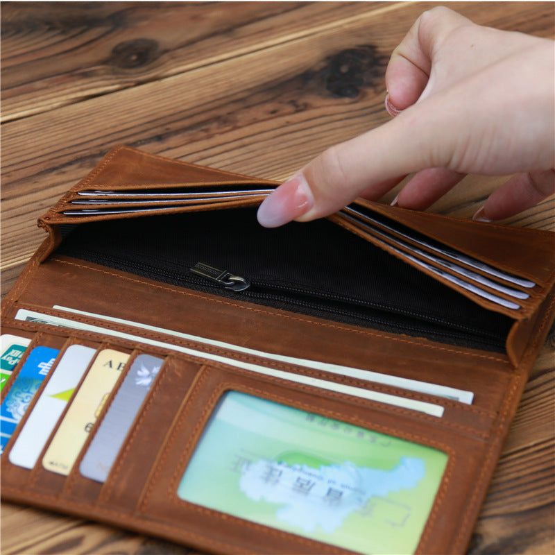 Pure First Layer Cowhide  Retro Wallet