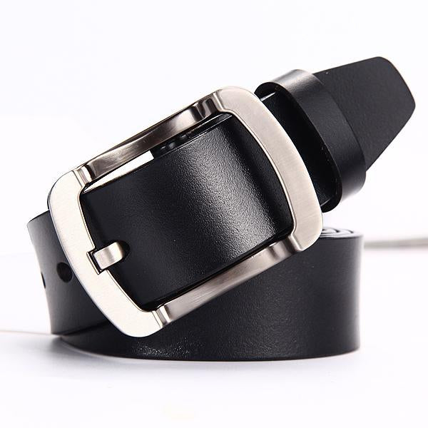 Men Genuine Leather Luxury Belts, 110, Black, 5