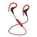 Wireless Headsets V4.1 Sport In Ear Stereo Headphones Sweatproof Noise Canceling Earphones Back Headphone With Mic Handsfree For Running Hiking Travel, Red