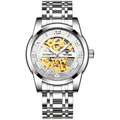 Men''s Fashion Watch Fashion Automatic Mechanical Watch Hollow Watch Watch Waterproof Men''s Watch, White