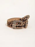 Retro Pattern PU Belt Western Style Women's Belt, Multicolor, 102