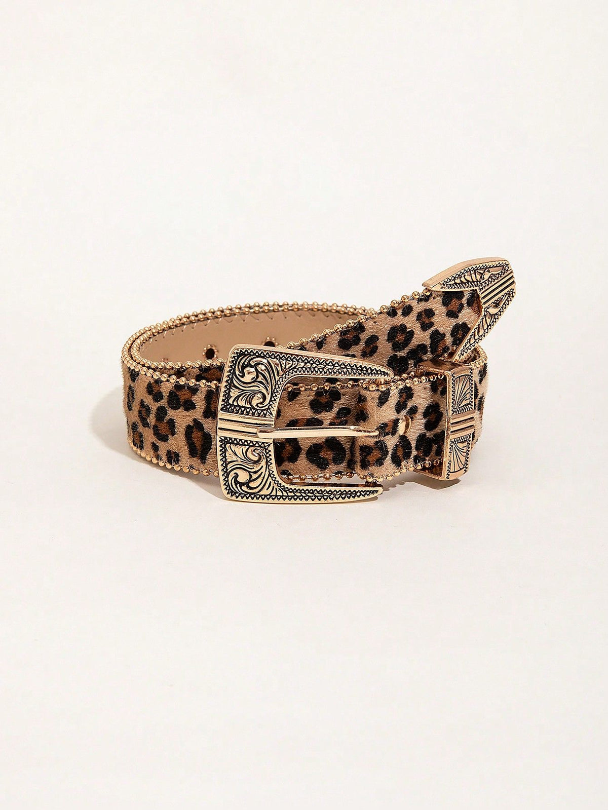 Retro Pattern PU Belt Western Style Women's Belt, Multicolor, 102