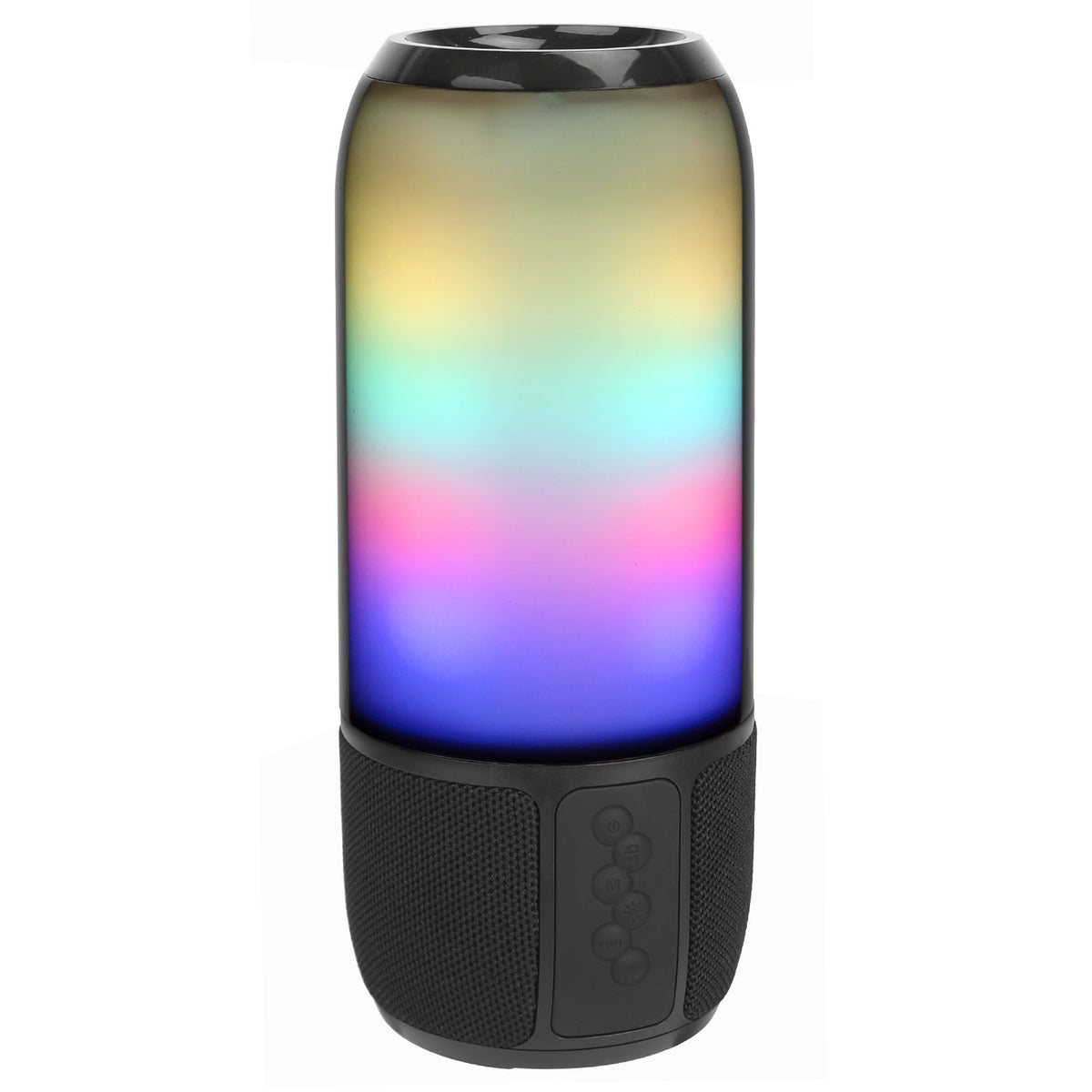 1Pc Wireless Portable Speaker Loud Stereo Speaker With 6 Color Changing Lights Radio Party TWS Speaker For Home Outdoor Travelling, Black