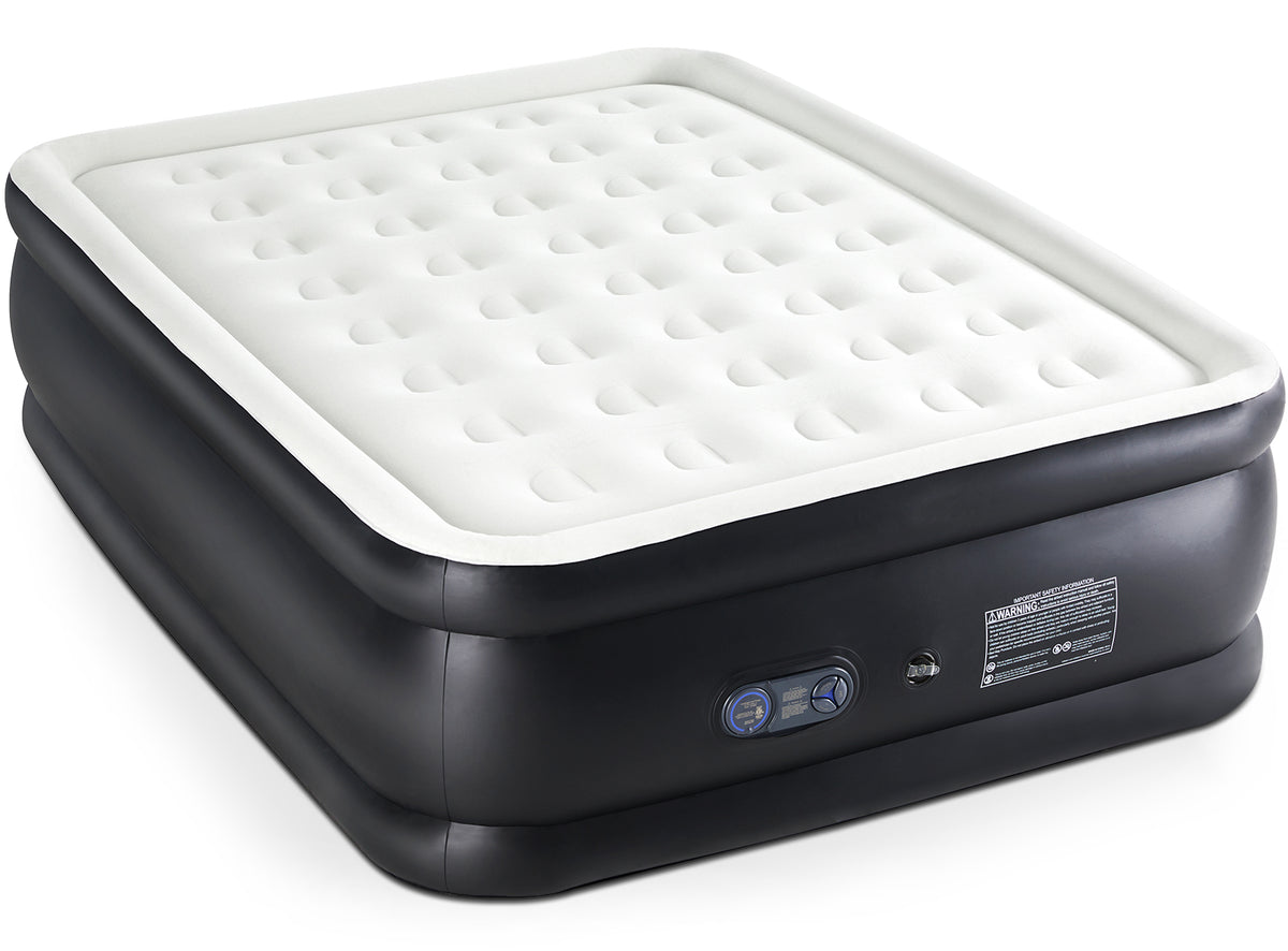 Air Mattress -16in- 18in  Inflatable Blow Up Mattress Airbed With Built-in High Capacity Pump, Double Height, Adjustable, Non-Slip Bottom Design, Queen16in