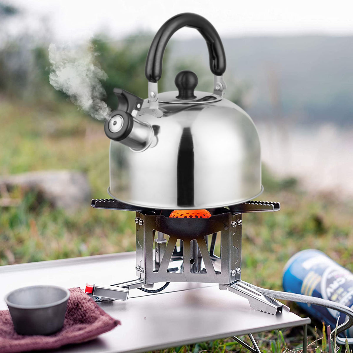 Multi-Use Whistling Tea Kettle 2 Liter, Anti-Corrosion Stainless Steel Water Kettle With Sealed Lid, Heat Resistant Handle For Home Office Camping