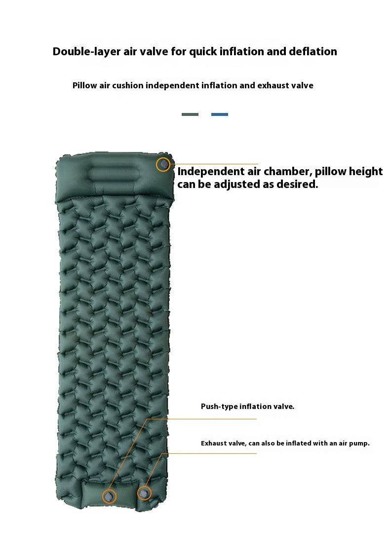 Outdoor Honeycomb Press Type Inflatable Mattress Single Thickened Moisture-proof Tent Sleeping Mat