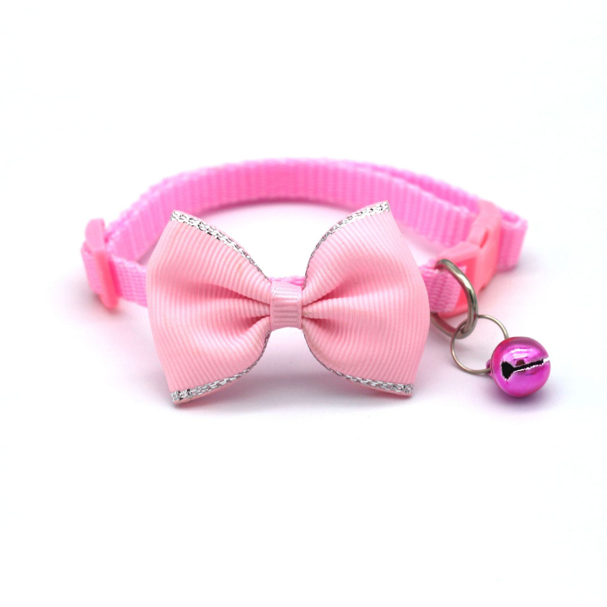 Bow Bell Pet Collar for Cats & Small Dogs, Pink