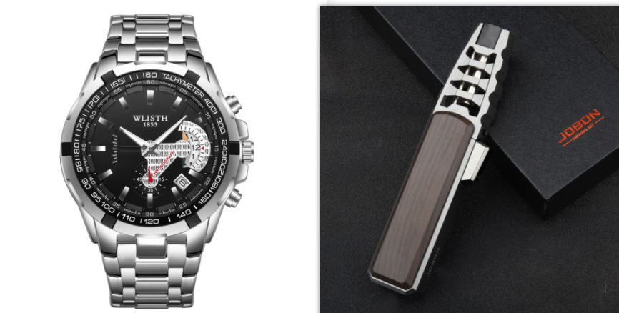 Quartz watch men''s watch waterproof sports watch men''s wristwatch, Set
