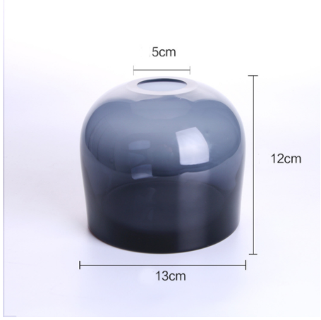 Simple Vase Creative Glass Living Room Dining Table Home Vase Vase, 120Grey blue