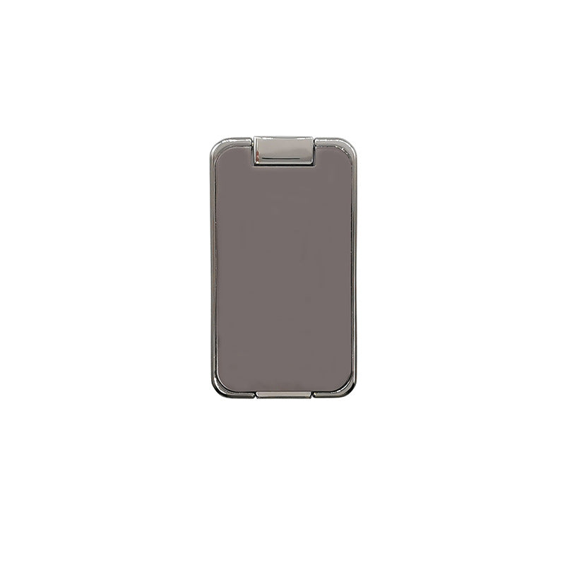 Foldable Mobile Phone Holder Ring Buckle Retractable Desktop CellPhone Stand Car Magnetic Bracket Office Accessories, Black-Bagged