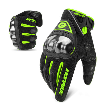 Hard Shell Outdoor Riding Touch Screen Breathable Anti-fall Knight Motorcycle Gloves