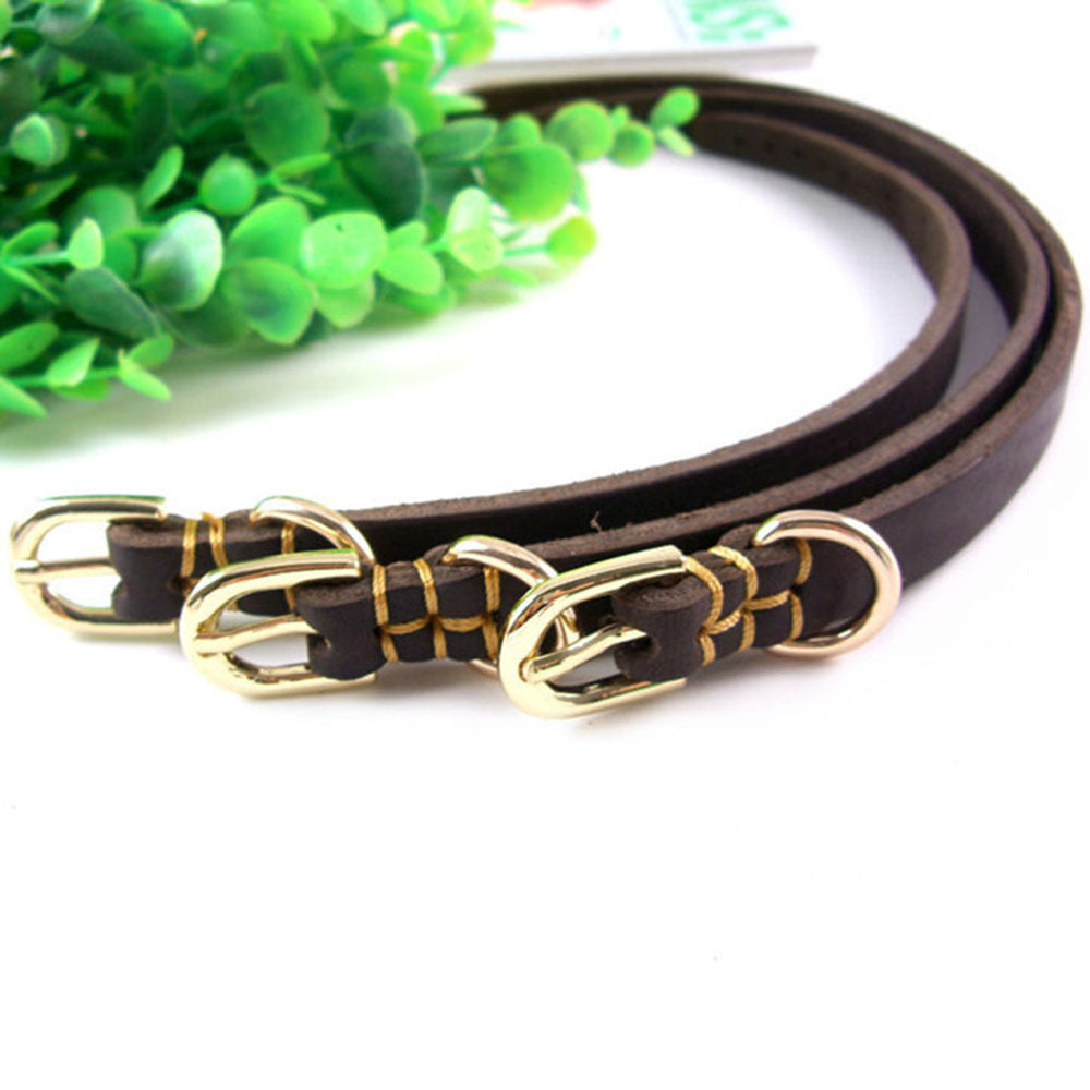 Real Cowhide Puppy Dog Collar