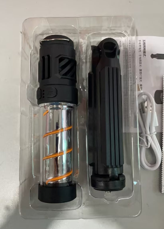 Outdoor Mosquito Killing Lamp Power Torch Long Battery Life Camping Lantern, AH06 Black