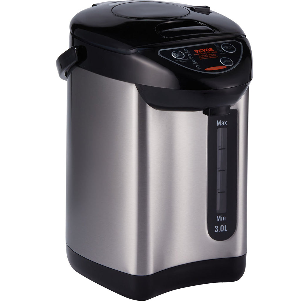 Hot Water Dispenser, Adjustable 4 Temperatures Water Boiler And Warmer, 304 Stainless Steel Countertop Water Heater, 3-Way Dispense For Tea, Coffee And Baby Formula, 3L/102 Oz, black