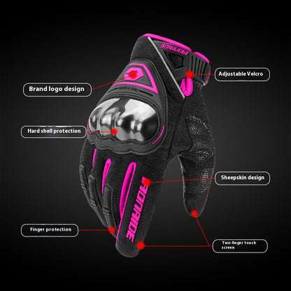 Hard Shell Outdoor Riding Touch Screen Breathable Anti-fall Knight Motorcycle Gloves