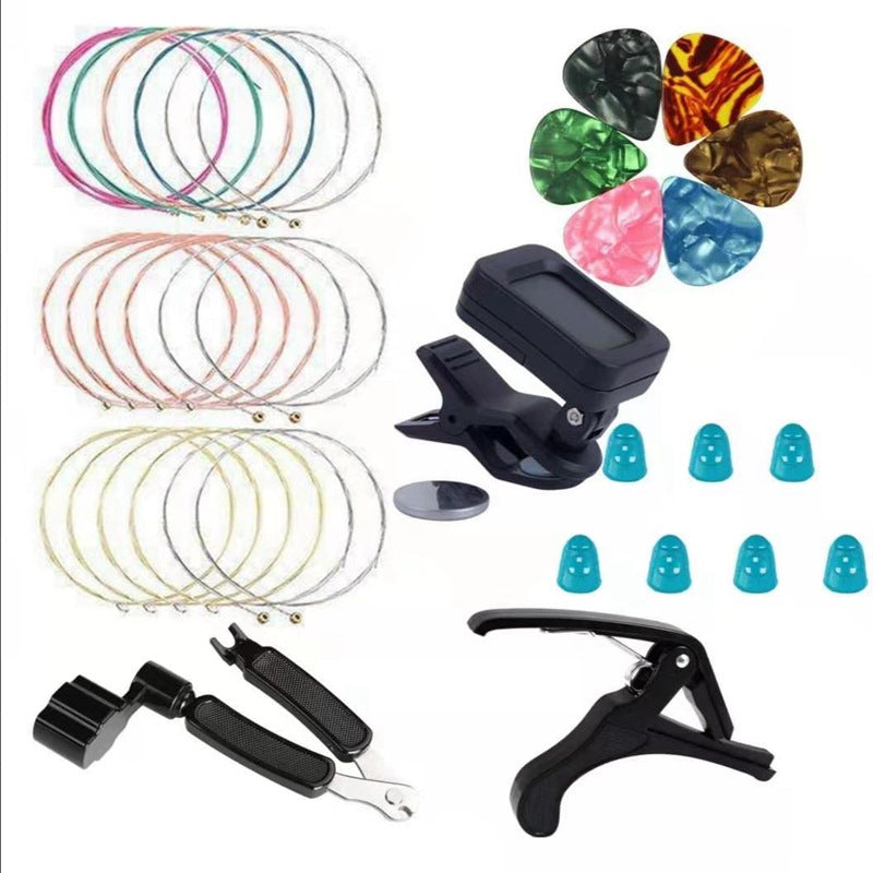 Guitar Accessories Set Capo Tuner Picks Three-in-one String Cutter, Accessory set